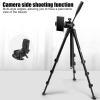 Camera Tripod, Portable Travel Tripod Heavy Duty Aluminum Alloy Horizontal Tripod Monopod with Ball Head for SLR Smartphone Live Streaming Vlog view 3