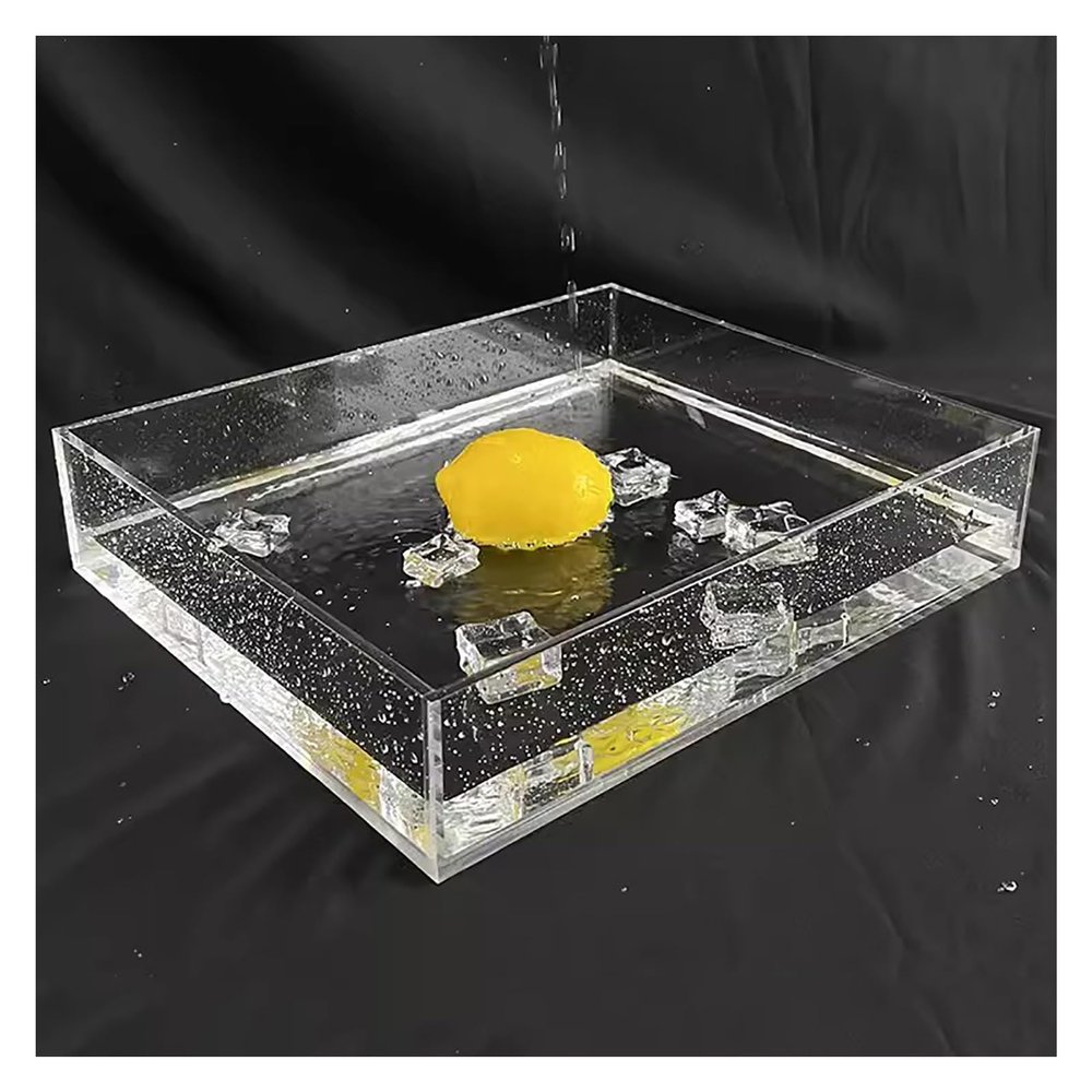 Acrylic Box Transparent Display Box Fish Tank Storage Box Drawer Tray Photography Props Shooting Sink(25x10x10cm/9.8x3.9x3.9in)