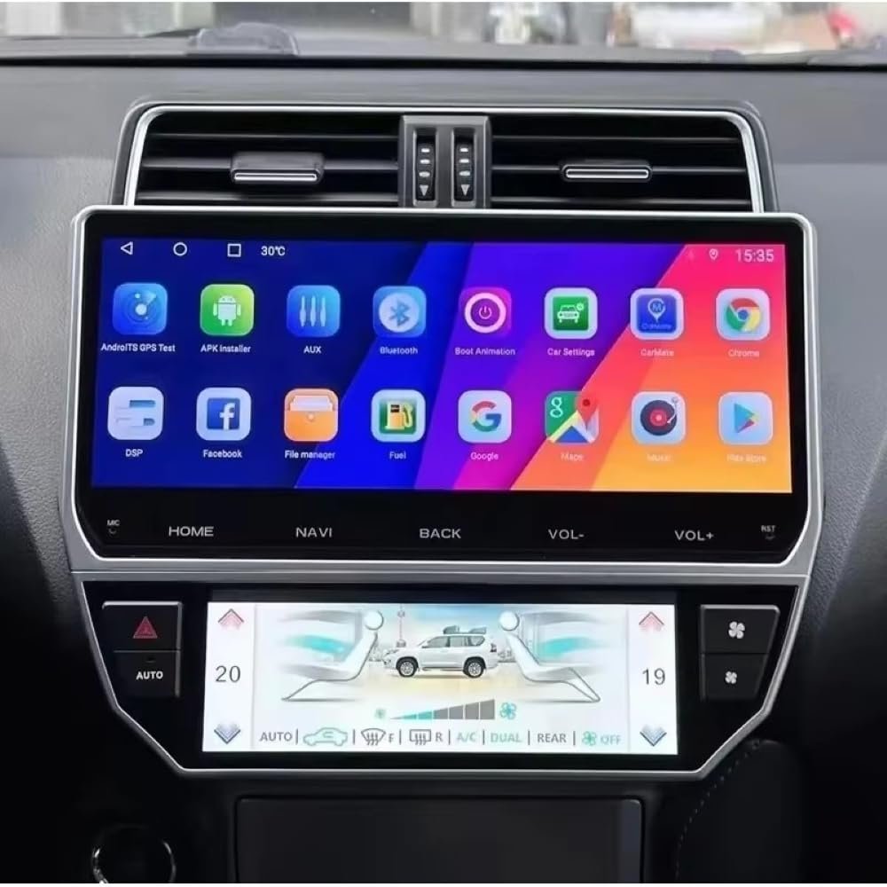 CZSWCH Android 13 Radio for Toyota Prado (2018-2023) Stereo Upgrade 8 Core 12.3 inch IPS Screen 8 Core 4G+64G Built-in Wireless Carplay/Android Auto