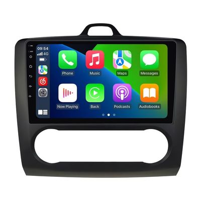 Stereo Radio for Ford Focus MK2 2004-2011 Auto AC Black, Biorunn 9 Inch GPS Wireless Wired Car-Play Android Auto IPS Navi WiFi FM RDS Head Unit 2GB RAM 32GB ROM