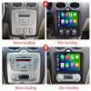 Stereo Radio for Ford Focus MK2 2004-2011 Auto AC Black, Biorunn 9 Inch GPS Wireless Wired Car-Play Android Auto IPS Navi WiFi FM RDS Head Unit 2GB RAM 32GB ROM view 2