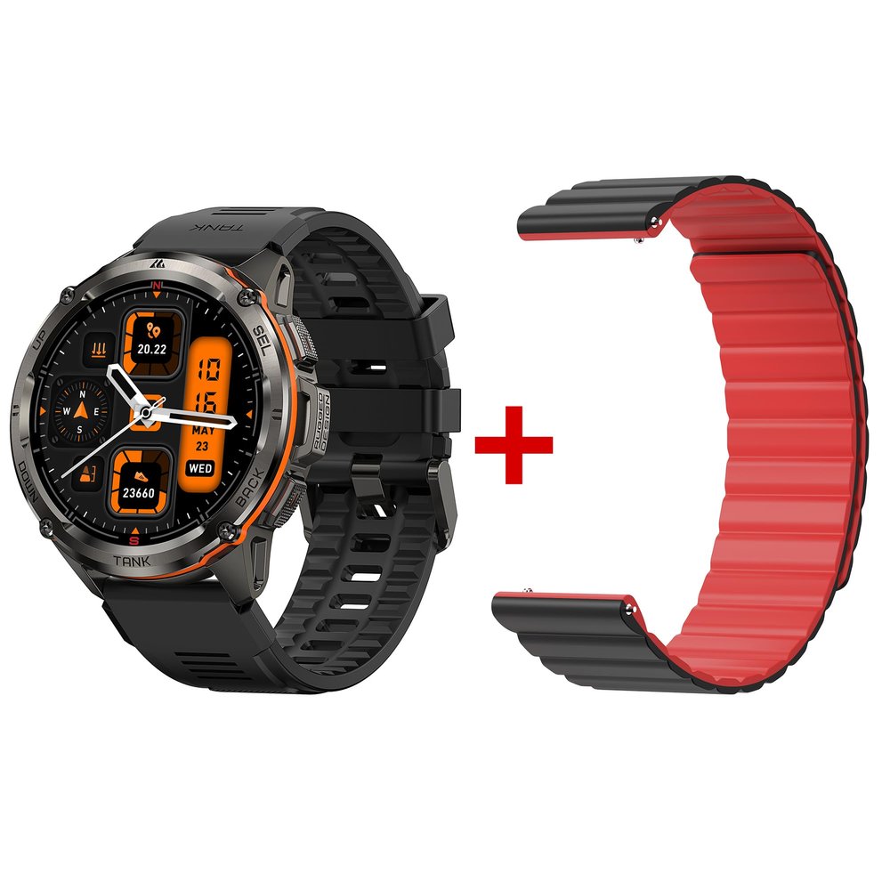 AMAZTIM T3 Ultra Smart Watch + Magnetic Strap (Red)