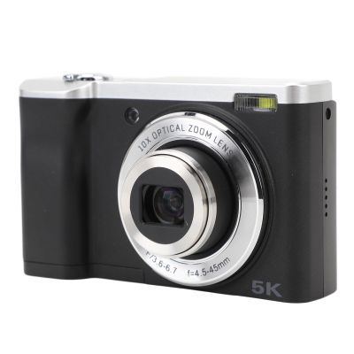 56MP Digital Camera, HD 5K Auto Focus Vlogging Camera, 10X Optical Zoom, Front Rear Dual Cameras, Anti Shake with Flash 2.8inch