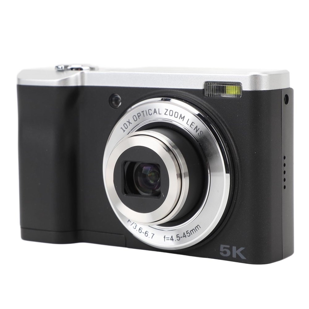 56MP Digital Camera, HD 5K Auto Focus Vlogging Camera, 10X Optical Zoom, Front Rear Dual Cameras, Anti Shake with Flash 2.8inch