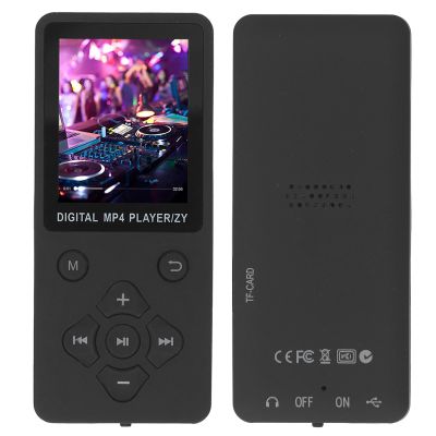 32GB MP3 Player, Bluetooth 5.0 HiFi Sound Music Player Built in HD Speaker, 1.8in Color Screen MP4 Player Supports Photo Video E Book Voice Recording, 10 Hours Playtime (Black)