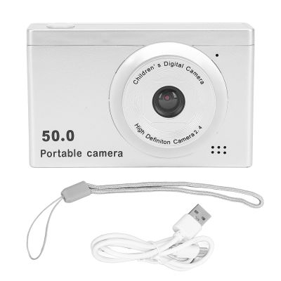 Digital Camera, 50MP 1080P Autofocus Vlogging Camera with 2.4in Screen, 8X Digital Zoom, Fill Light, Anti Shake Video Camera, Compact Small Camera for Travel (Silver)