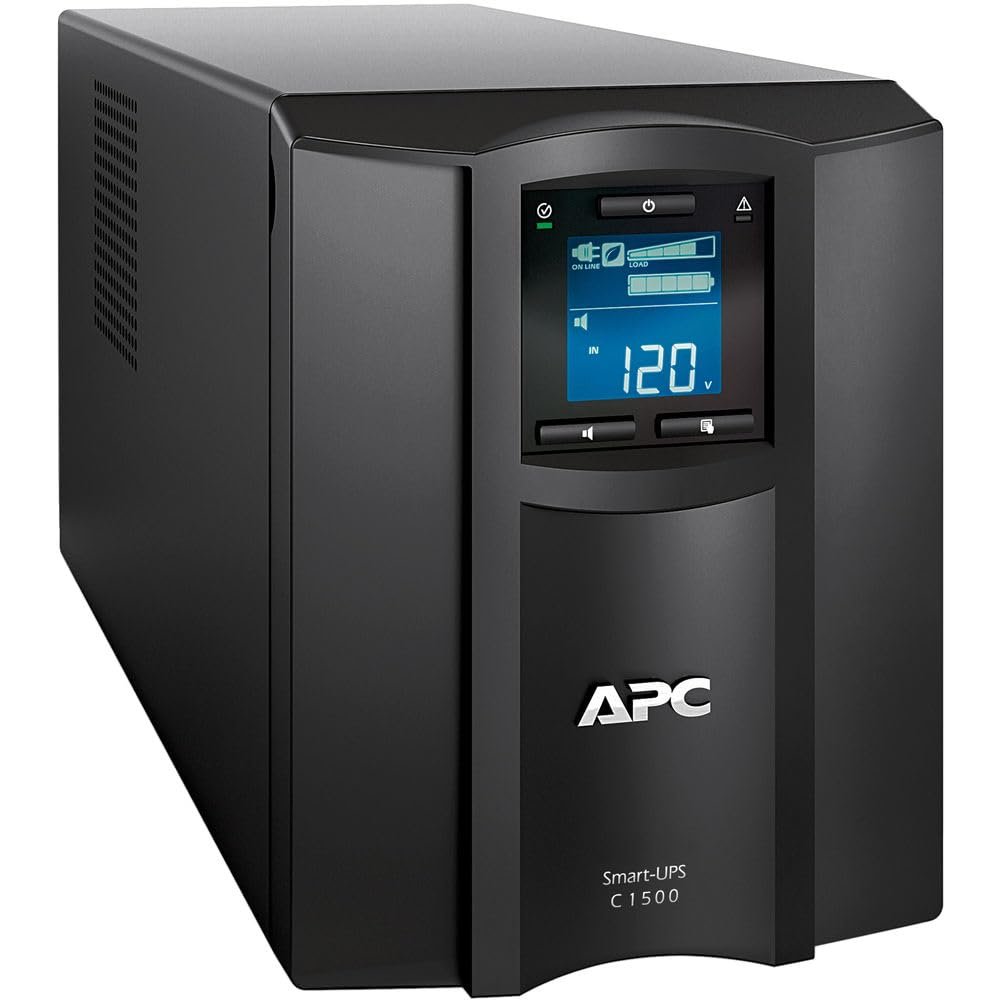 APC Smart-UPS, SMC1500C Tower Back-UPS, 1440 VA Backup Battery Power Supply, 8 x NEMA 5-15R, SmartConnect Port, AVR, LCD Bundled with 16GB USB Storage