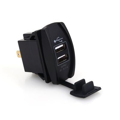 LED Dual USB Car Charger with 3.1A Output for, Phone, Tablet - for Cars, Motorcycles, ATVs - ABS Plastic Material