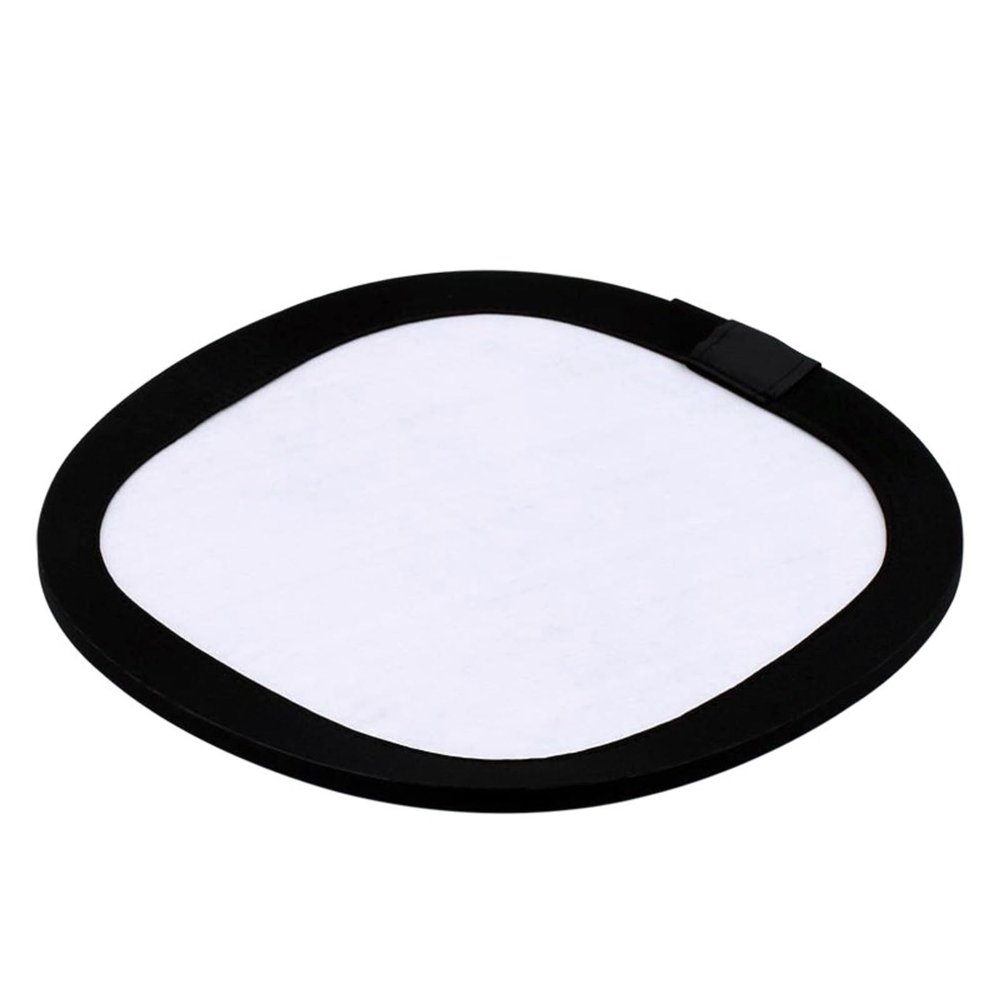 Dual-Sided Disc-18% Gray Card with Focus & White Panel - Collapsible & Wipe Clean Surface Reference Reflector