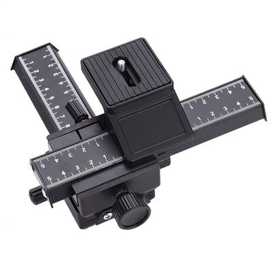 4 Way Macro Focusing Focus Rail Slider, Quarter Inch Mounting Screw, for Macro Photography and Close Up Shooting, Compatible with DSLR Camera, Camcorder