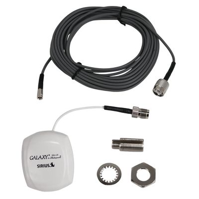 SRA-25 Sirius Satellite Radio Marine Antenna with 25 Cable, Low Profile Flush Mount Design with High Grade RG-174 Cable with TNC Connector and Straight SMB Connector, for RVs, Trucks, Boats