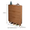 FURUIM2024M Shoes Shelf Shoe Cabinet, Wood Shoe Storage Cabinet with 3 Flip Drawers, Modern Slim Wooden Shoe Organizer Rack for Entryway Living Room Bedroom Stackable Shoe Rack(60x18x120CM) view 3