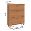 Shoes Shelf Shoe Cabinet with 3 Flip Drawers, Space Saving Slim Shoe Storage Cabinet, Freestanding Shoe Organizer Rack Cabinet for Entryway Hallway Bedroom Stackable Shoe Rack(70x24x120cm) view 3