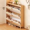 FURUIM2024M Shoes Shelf Slim Shoe Cabinet with 3 Flip Drawers for Entryway, Freestanding Shoe Storage Cabinet, Modern Shoe Storage Cupboard Organizer Stackable Shoe Rack(100x17x122cm) view 2