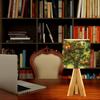 OEPWQIWEPZ Tripod Bedside Desk Table Lamp Playful Storybook Jungle Art Animals Wood Nightstand Lamp with Linen Fabric Shade for Nursery Bedroom Living Room Kids Room view 3