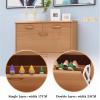 Shoes Shelf Shoe Cabinet with 3 Flip Drawers, Space Saving Slim Shoe Storage Cabinet, Freestanding Shoe Organizer Rack Cabinet for Entryway Hallway Bedroom Stackable Shoe Rack(90x17x133cm) view 4