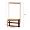 FURUIM2024M Shoes Shelf Coat Rack Shoe Bench, Shoe Storage Bench with Cushion Padded Seat, 3-in-1 Hall Tree, Shoe Organizer Rack for Entryway Stackable Shoe Rack(100cm) view 2