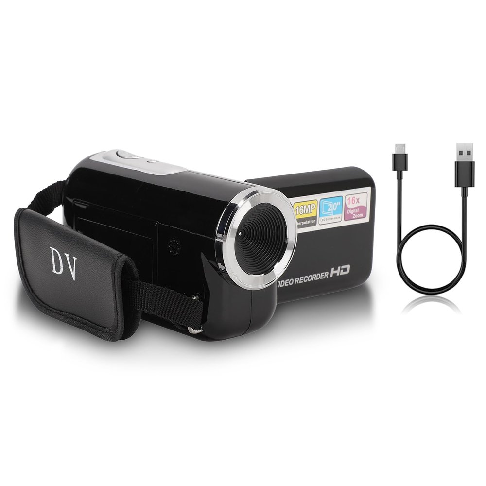 Pomya Video Camera Camcorder, Full HD 1080P 16MP 16X Digital Zoom Video Camera with 2.0 in Rotatable Screen, Video Recorder Vlogging Camera for