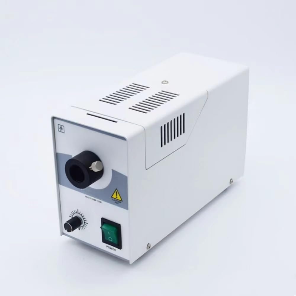 Single-Hole Halogen Cold Light Microscope 150W LED Light Optical Fiber Inspection Light(No Fiber)