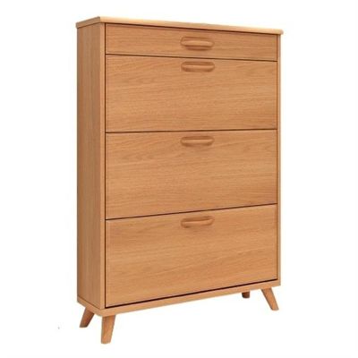 Shoes Shelf Shoe Cabinet with 3 Flip Drawers, Space Saving Slim Shoe Storage Cabinet, Freestanding Shoe Organizer Rack Cabinet for Entryway Hallway Bedroom Stackable Shoe Rack(70x17x133cm)