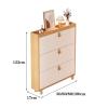 FURUIM2024M Shoes Shelf Slim Shoe Cabinet with 3 Flip Drawers for Entryway, Freestanding Shoe Storage Cabinet, Modern Shoe Storage Cupboard Organizer Stackable Shoe Rack(80x17x122cm) view 2