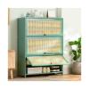 FURUIM2024M Shoes Shelf Shoe Cabinet - Multi Layer Shoe Storage Cabinet, Free Standing Shoe Organizer with Flip-up Doors, for Closet Hallway Bedroom Entryway, Green Stackable Shoe Rack(60x33x106CM) view 1