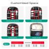 BAGSMART Rolling Camera Bag for DSLRs, Professional Large Camera Backpacks for Travelling Photographers, Photographic Rolling Case & Travel Suitcase, Black view 2