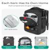 BAGSMART Rolling Camera Bag for DSLRs, Professional Large Camera Backpacks for Travelling Photographers, Photographic Rolling Case & Travel Suitcase, Black view 3