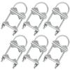 Double Antenna Mast Clamp V Jaw Block with U Bolts, Heavy Duty Mast to Mast Mount Bracket Kit for Outdoor Antenna 6 Sets