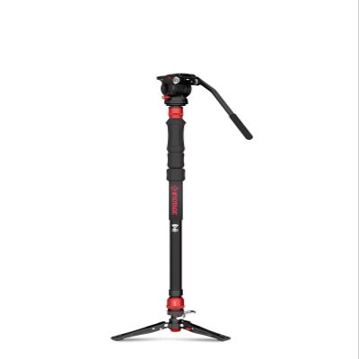 IFOOTAGE Cobra 3 A150S Strike Monopod with Fluid Head,59" Camera Monopod with Pedal Locking Control,One-Step Rapid Height Adjustment,Professional Photography Monopod(A150S&Komodo K5S)
