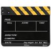 Film Clapperboard, Clear Sound, Yellow Striped, for Role Playing, Editing, Video Production, Film Rolls, Camera Photography view 1