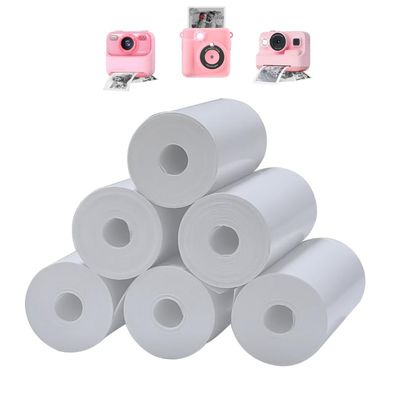 JOYTRIP Kids Instant Print Camera Paper, 6 Rolls of HD Thermal Print Paper for Children's Instant Cameras, Compatible with Most Kids' Instant Cameras White Pack