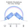 ELECDER i37 Kids Headphones for School Children Girls Boys Teens Foldable Adjustable On Ear Headphones Wired with 3.5mm Jack for Smartphones Chromebook Laptop Computer PC Tablets Trave, Purple/Pink view 4