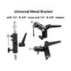 TENBEST Camera Flash Bracket with Cold Shoe Mount, Solid Metal Material, Adjustable Speedlite Swivel Light Stand Bracket with Umbrella Holder,1/4 to 3/8 Adapter Screw for Flashes Studio LED Lights view 3