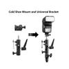 TENBEST Camera Flash Bracket with Cold Shoe Mount, Solid Metal Material, Adjustable Speedlite Swivel Light Stand Bracket with Umbrella Holder,1/4 to 3/8 Adapter Screw for Flashes Studio LED Lights view 4