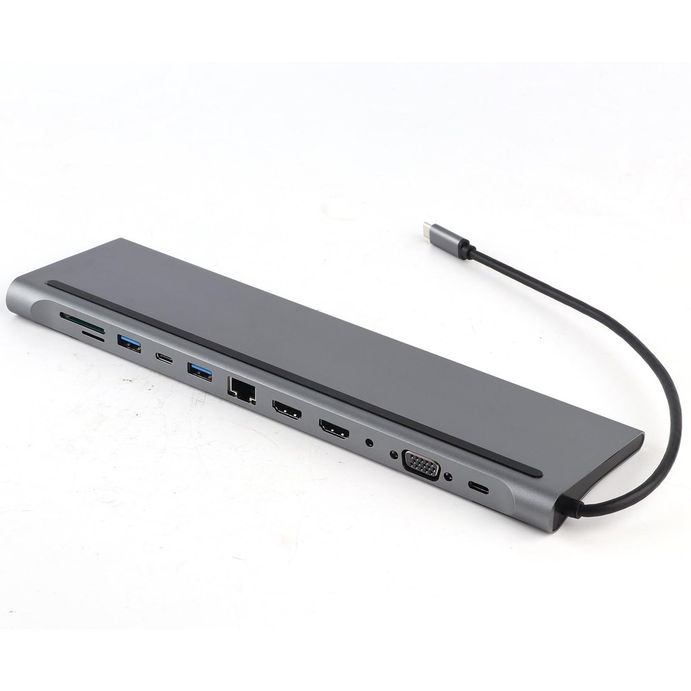 12 in 1 Hub Docking Station, USB Docking Station Dual Monitor, Docking Station for Ensuring Efficient Power Transmission