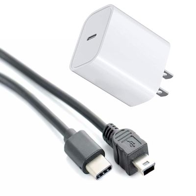 USB C USBC Calculator Charger Cable & Block Set for Texas Instruments TI-84 Plus CE Color/TI-Nspire CX/CX CAS/TI-84 Plus/TI-84 Plus C Silver Edition/TI 89 Titanium Graphing Calculators