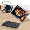 AIRWEE Case for Amazon Fire HD 10 & 10 Plus Tablet (13th/11th Generation, 2023/2021 Release) 10.1" with Keyboard, PU Leather Multiple-Angles Keyboard Case for Amazon Fire Tablet 10, Cute Fox view 3