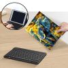 Case for Amazon Fire HD 10 & 10 Plus Tablet (13th/11th Generation, 2023/2021 Release) 10.1" with Keyboard, PU Leather Multiple-Angles Keyboard Case for Amazon Fire Tablet 10, Elephant Sunflowers view 3