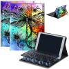 Case for Amazon Fire HD 10 & 10 Plus Tablet (13th/11th Generation, 2023/2021 Release) 10.1" with Keyboard, PU Leather Multiple-Angles Keyboard Case for Amazon Fire Tablet 10, Dragonfly Flowers view 1