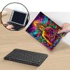 Case for Amazon Fire HD 10 & 10 Plus Tablet (13th/11th Generation, 2023/2021 Release) 10.1" with Keyboard, PU Leather Multiple-Angles Keyboard Case for Amazon Fire Tablet 10, Buddha Lotus view 3