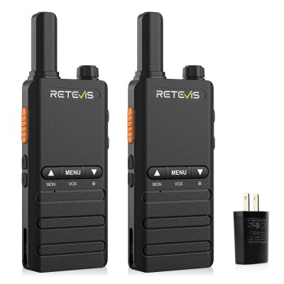 Retevis B3B Walkie Talkies Rechargeable, Mini Walkie Talkies,1620mAh,USB-C,Emergency Alarm, Slim,Small,Compact Two Way Radios for Camping Hiking(2 Pack)