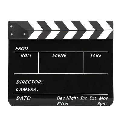 Film Clapperboard, Clear Sound, White Striped, Practical for Role Playing, Editing, Video Production, Film Rolls, Camera Photography