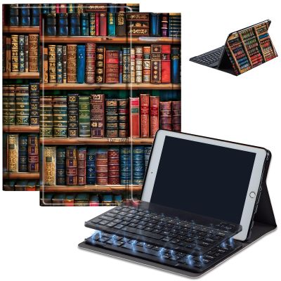 Case for Amazon Fire HD 10 & 10 Plus Tablet (13th/11th Generation, 2023/2021 Release) 10.1" with Keyboard, PU Leather Multiple-Angles Keyboard Case for Amazon Fire Tablet 10, Books