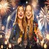 10x5ft Vinyl XMJJKUF New Year Backdrop Bokeh Gold Dots Glitter Fireworks Countdown Clock Background Happy New Year Celebration Party Decors Photo Studio Props view 2