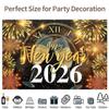 15x10ft Vinyl XMJJKUF Happy New Year 2026 Backdrop Gold Champagne Sparkling Fireworks Countdown Clock Background New Year Festival Party Supplies Photo Booth Props view 4