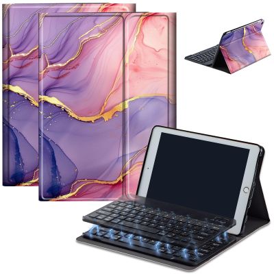 Case for Amazon Fire HD 10 & 10 Plus Tablet (13th/11th Generation, 2023/2021 Release) 10.1" with Keyboard, PU Leather Multiple-Angles Keyboard Case for Amazon Fire Tablet 10, Marbling 17