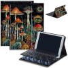 AIRWEE Case for Amazon Fire HD 10 & 10 Plus Tablet (13th/11th Generation, 2023/2021 Release) 10.1" with Keyboard, PU Leather Multiple-Angles Keyboard Case for Amazon Fire Tablet 10, Mushroom view 1