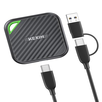 KEXIN External SSD 512G USB C Portable SSD Up to 2000MB/s External Solid State Drive USB 3.2 Gen 2x2 Type-C Portable Solid State Drive for PC Mac Game Console