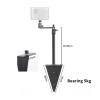 LKBEJMYY Adjustable Table Frosted Light Stand, Table Mount Bracket with Standard 1/4 Screw, Ball Head for Ring Light, Video, Projector(Triangle) view 2